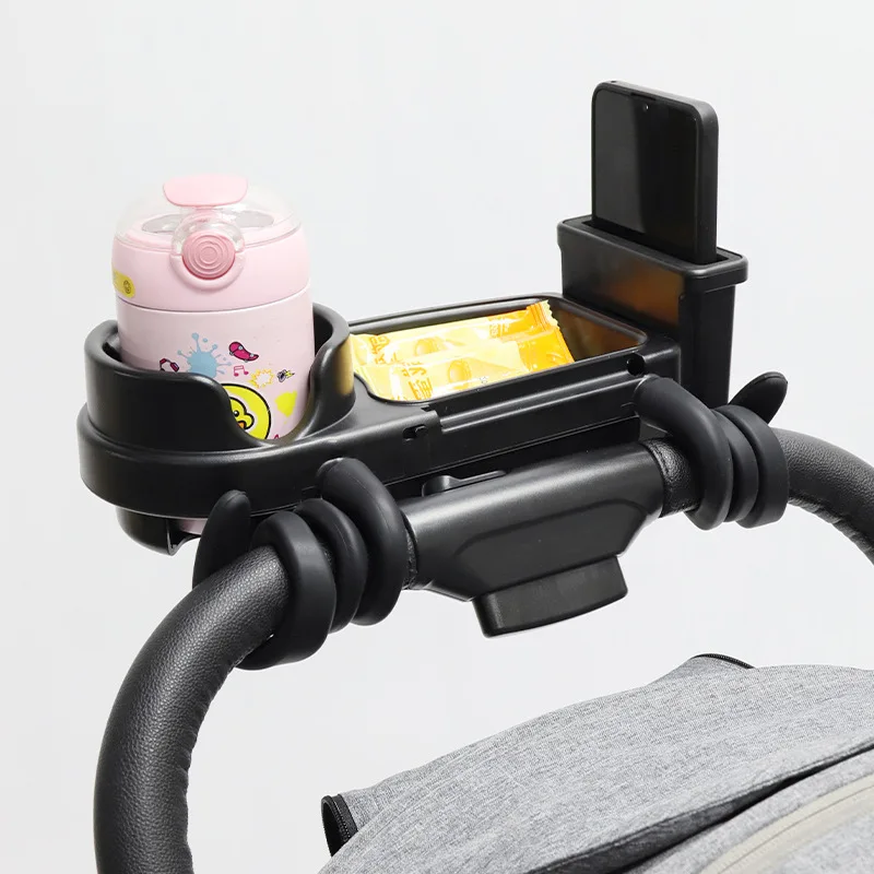 Universal Stroller cup  Holder 2 In 1 Twin pram water milk bottle rack  Drinks Stand Carrying Case for Bikes Trolleys Pushchairs