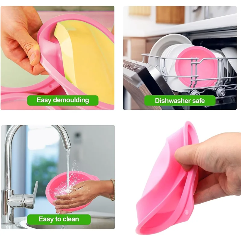 Stampi per uova per friggitrice ad aria da 4 pezzi, stampi per uova per friggitrice ad aria in silicone, per coperchi per muffin, toast, accessori per friggitrice ad aria antiaderente