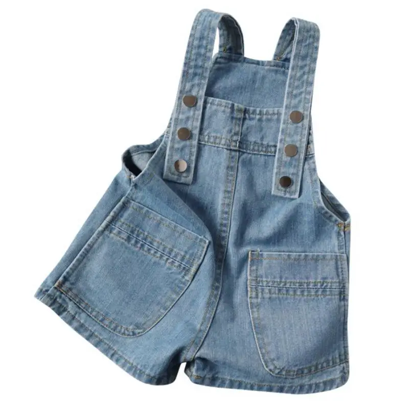 2023 New Kids Boys Shorts Jeans Overalls Summer Fashion Casual Style Children Jumpsuit Baby Boys Denim Romper Strap Shorts 0-8 y