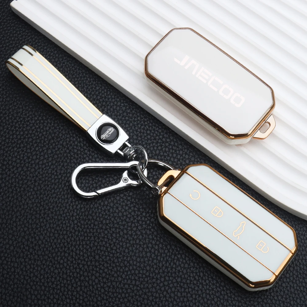 Weiche TPU Autoschlüssel-Hülle Vollständiger Schutz für Chery Jaecoo J5 5 2025 2026 Schlüsseltasche Gehäusehalter Schlüsselanhänger Auto-Zubehör – Detail 8