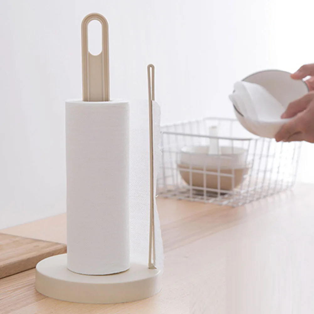 

Nails-free Stand-type Kitchen Paper Holder Toilet Paper Roll Rack Table Paper Towel Tissue Stand