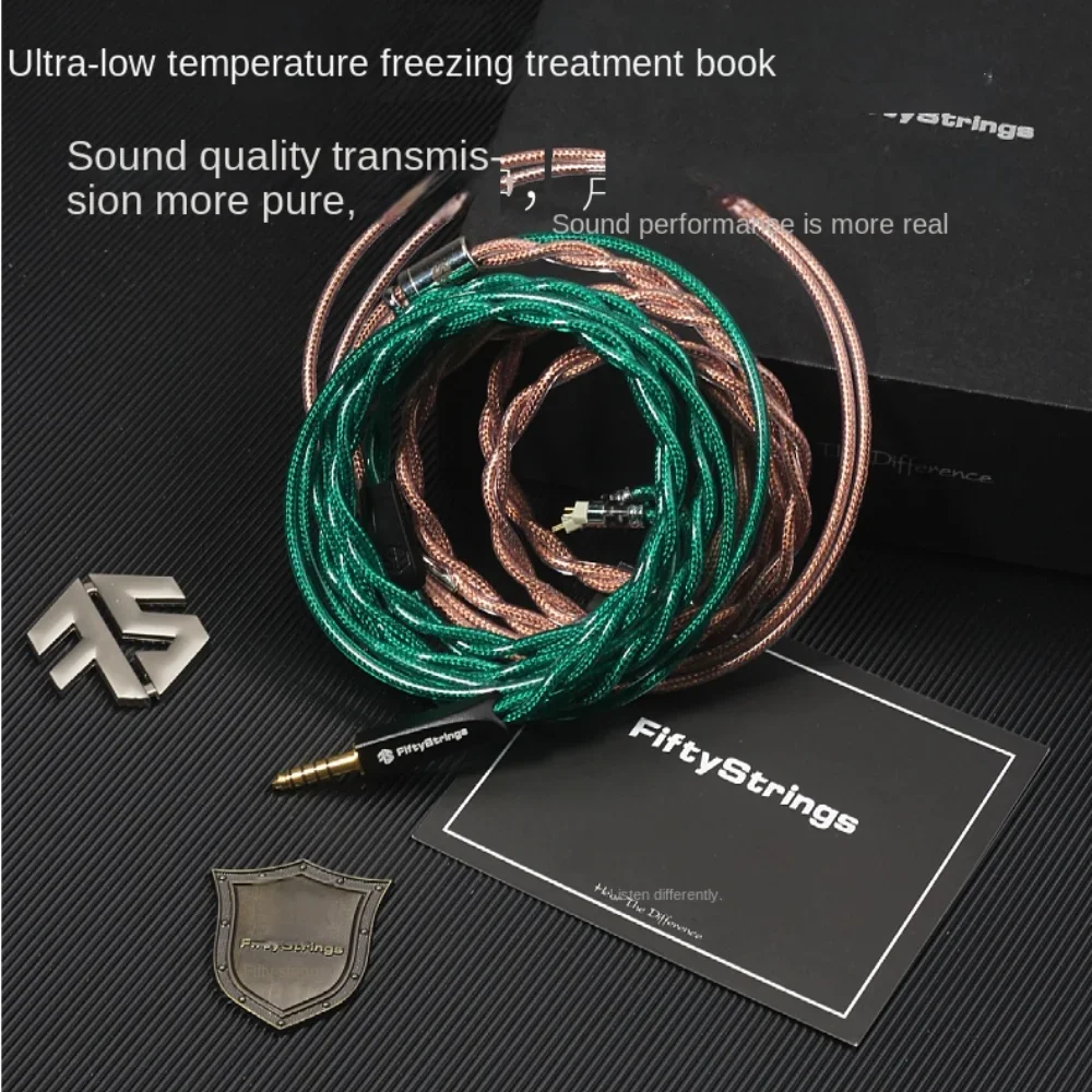 

FiftyStrings G-Master headphone upgrade cable Upocc 20awg shielded 7N single crystal copper 0.78 MMCX headphone cable