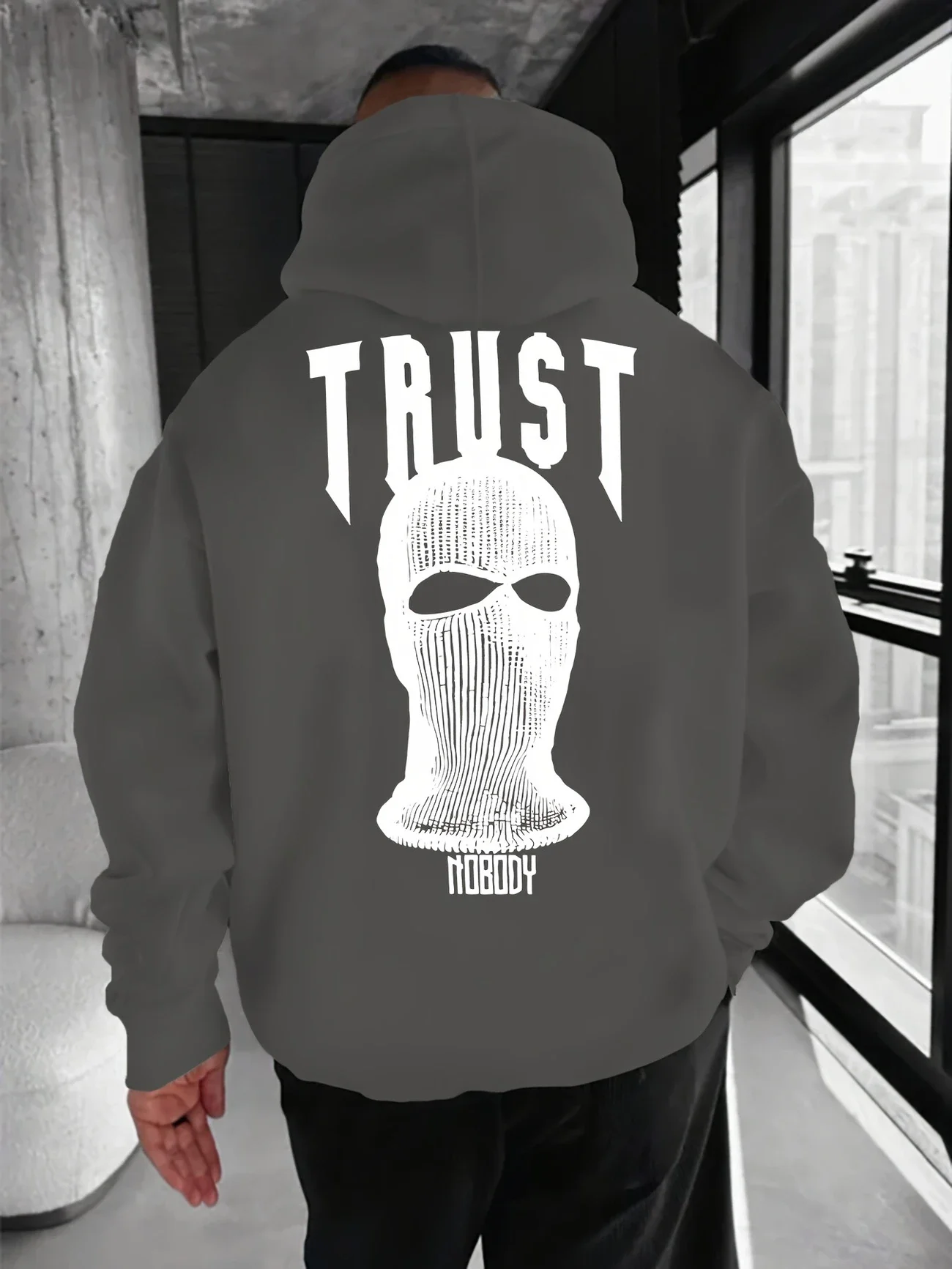 

New men's and women's autumn and winter fleece hoodie Murder Drones print foreign trade leisure sports hoodie trendy men's Y2K