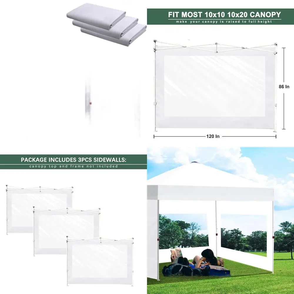 

Серые выдвижные боковые стенки для палаток 10x10, комплект из 3 солнечных стен для наружного укрытия