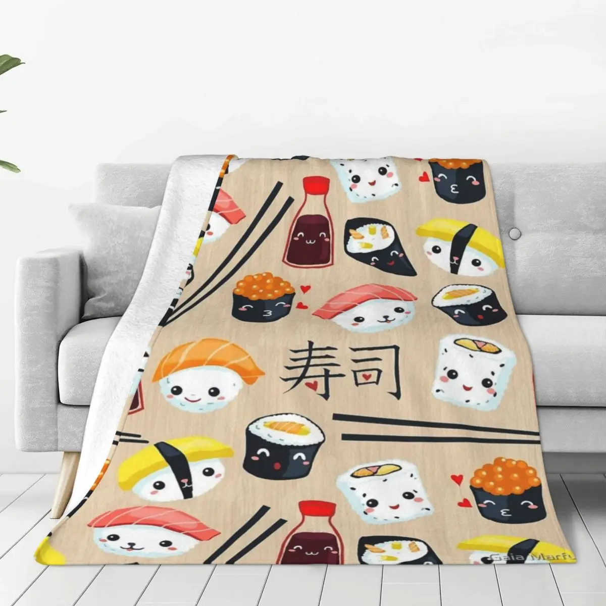 Kawaii Sushi Four Seasons Universal Blanket Campsites Can Be Covered Halloween Gifts