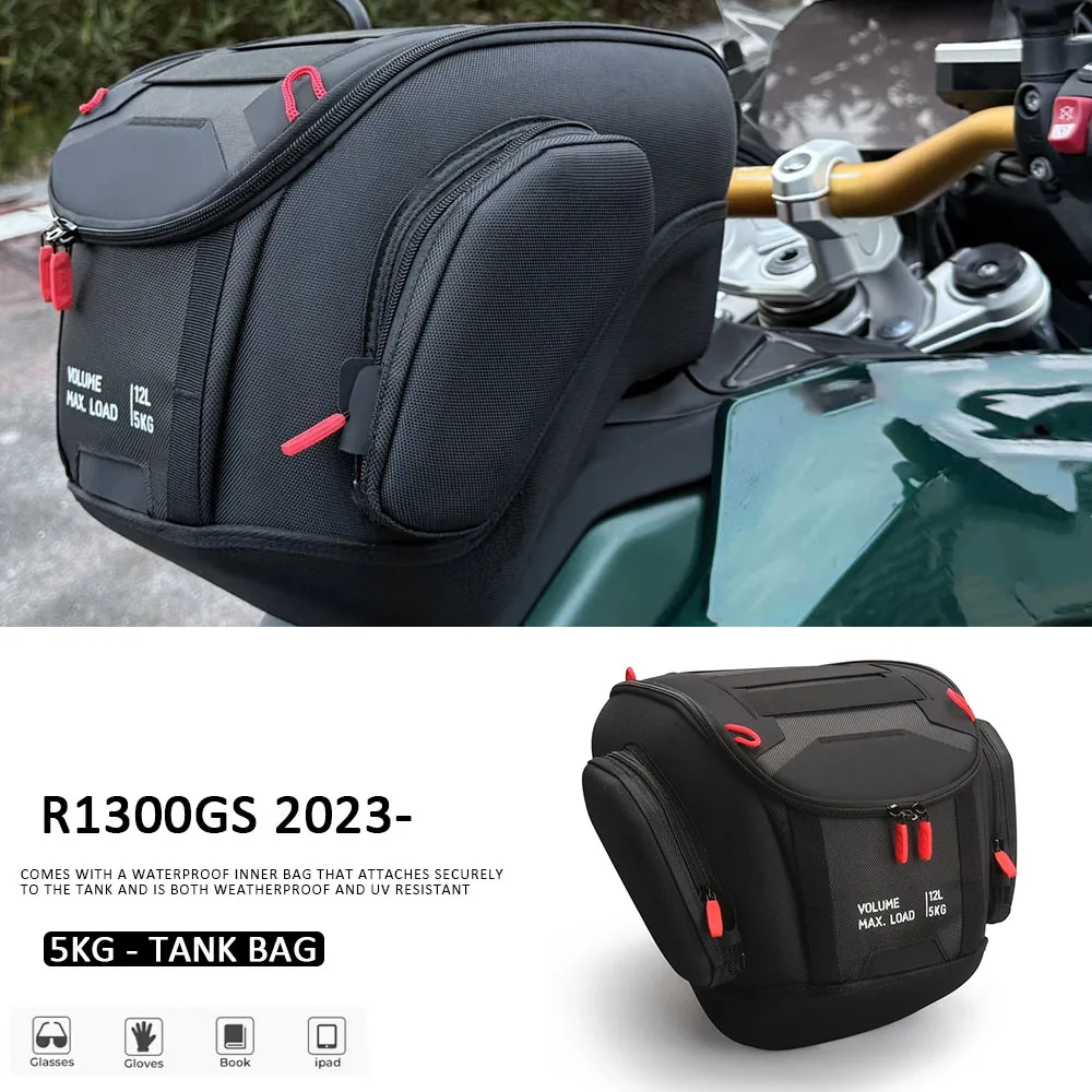 

2023 2024 2025 R 1300GS R 1300 GS Motorcycle 12L Tank Bag Luggage Waterproof Backpack Bracket Kit Black For BMW R1300GS r1300gs