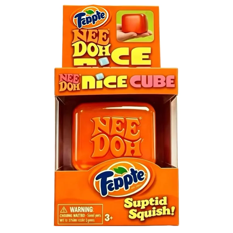 Schylling Needoh Nice Cube & Mini Jellyfish Sensorische Nice-Sicle Stressverlichtende Squishy Cube Anti-Angst Knijp Blind Box Speelgoed