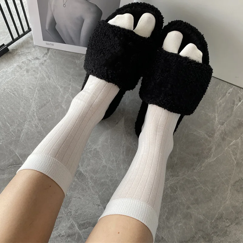 

Japanese Kimono Pure Cotton Thigh High White Socks Cosplay Girls Two Fingers Socks Long/short Tube Split Toe Socks