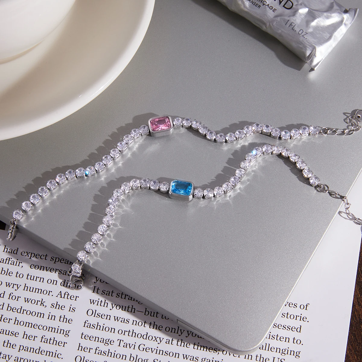 Yori Exquisite Zirconia Fashion Hand Chain Jewelry for Women Spring Summer Stainless Steel Waterproof Trendy Unique Bracelet