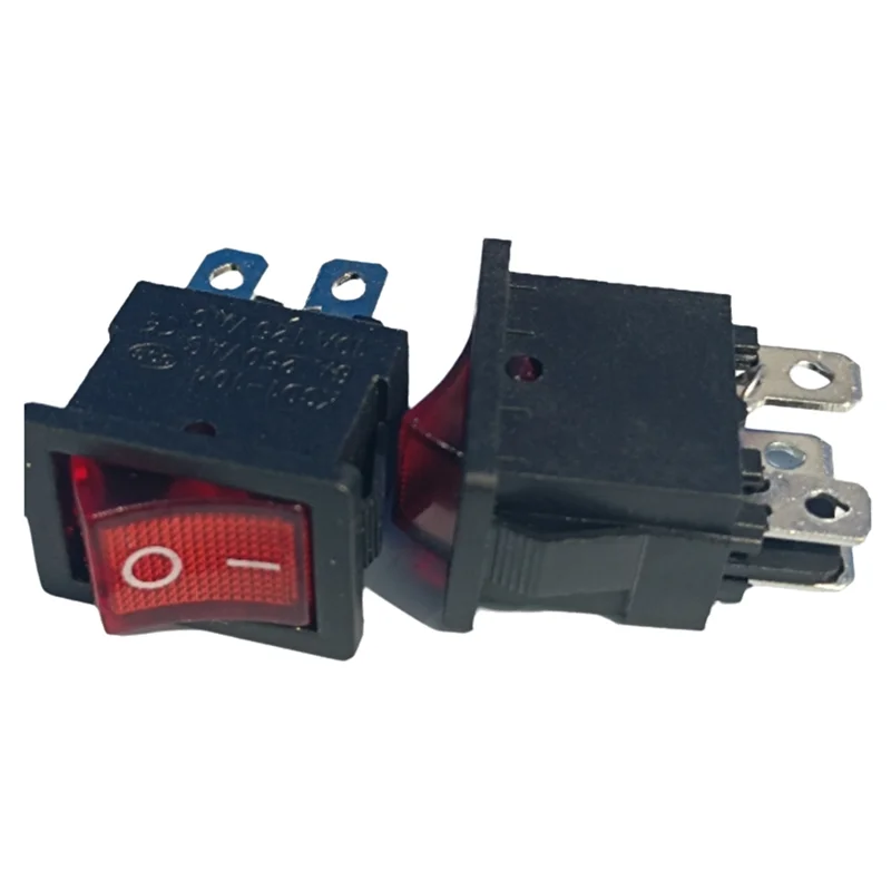 

A68P-30 шт. KCD1 кулисный тумблер для лодки 6A/250 В 10A/125 В переменного тока с красным выключателем света 4-контактный вкл. выкл.