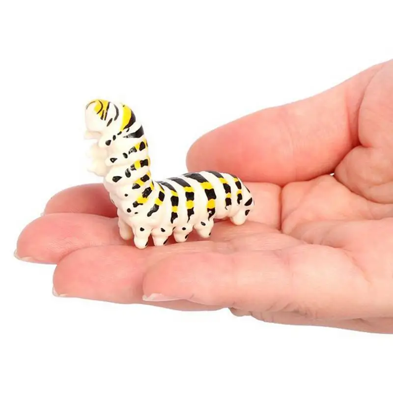 Caterpillar Figure | Fake Worm | Simulation Caterpillar Fake Worm Figurine Crawling Science Educational Learning Toys Prank Toy