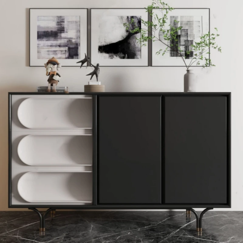 

Nordic lacquer dining cabinet, Italian style entrance cabinet, minimalist modern tea cabinet