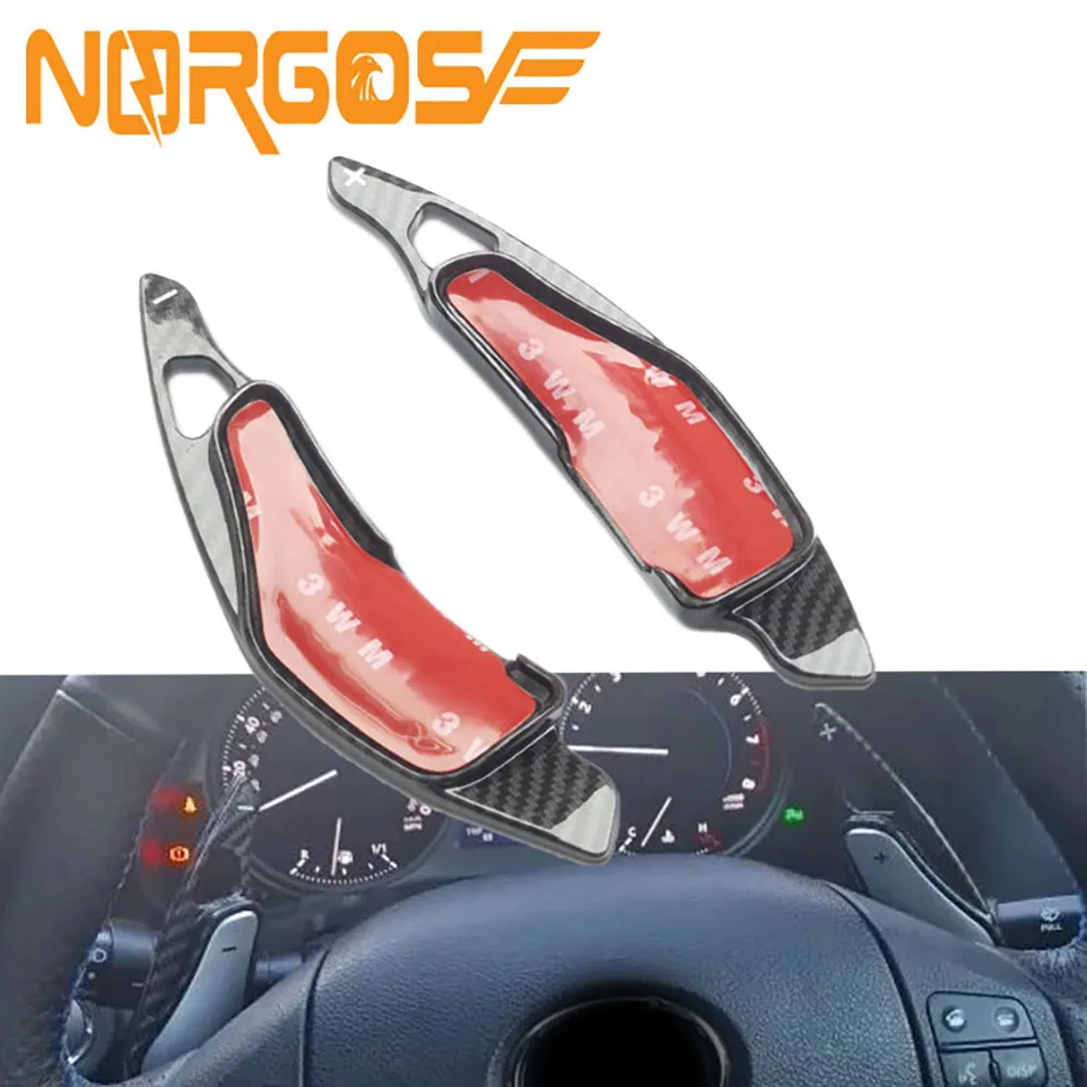 

For Lexus RC NX IS NX200T IS200T 300H Paddle Shifter Carbon Fiber Car Steering Wheel Shift Paddle Extension Shifters