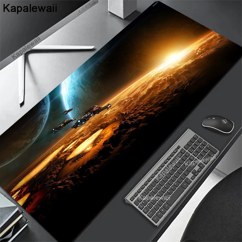 

Spacecraft Gaming Mouse Pad Space HD Print Large Mousepad XXL Simple Desk Mat For Gamer Desktop Decoration 100x50 Big Mause Mats