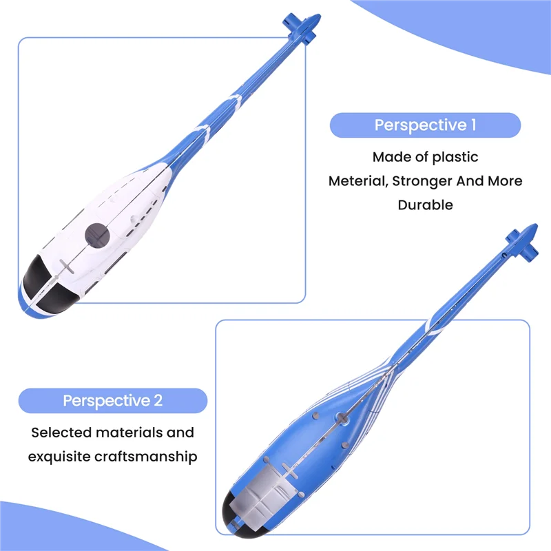 ABKN-RC Toy Helicopter Upgrade C138 Fuselage Shell Kit For RC ERA C138 Bell 206 1:33 RC Toy Helicopter Parts Blue