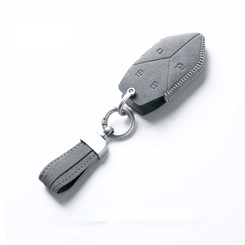 

Car Key Protection Cover Suitable for BYD Leopard 5 Simple Style Suede Car Remote Key Case Cover Accessories Modification Parts