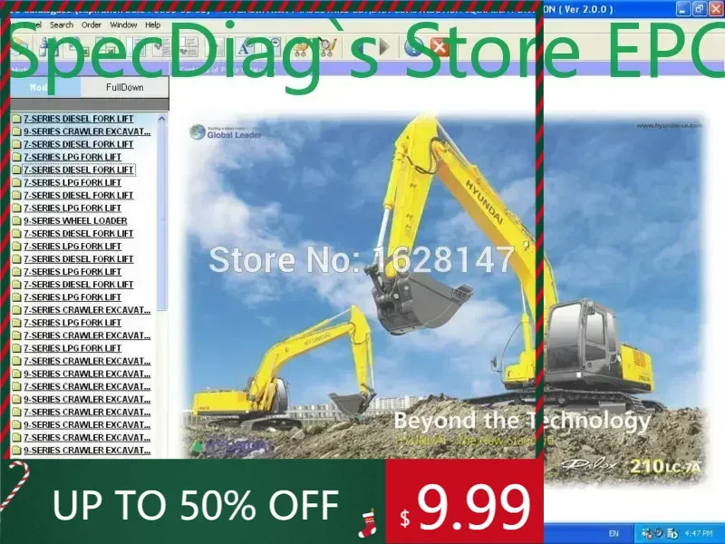 

SpecDiag Robex 2017- ВСЕ модели Каталоги электронных запасных частей для HYUNDAI