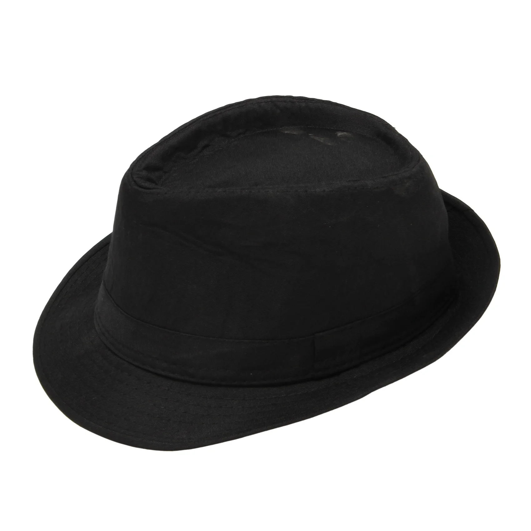 

ABQR Black Fedora Plain Hat Outfit accessory for Gangster Fancy Dress