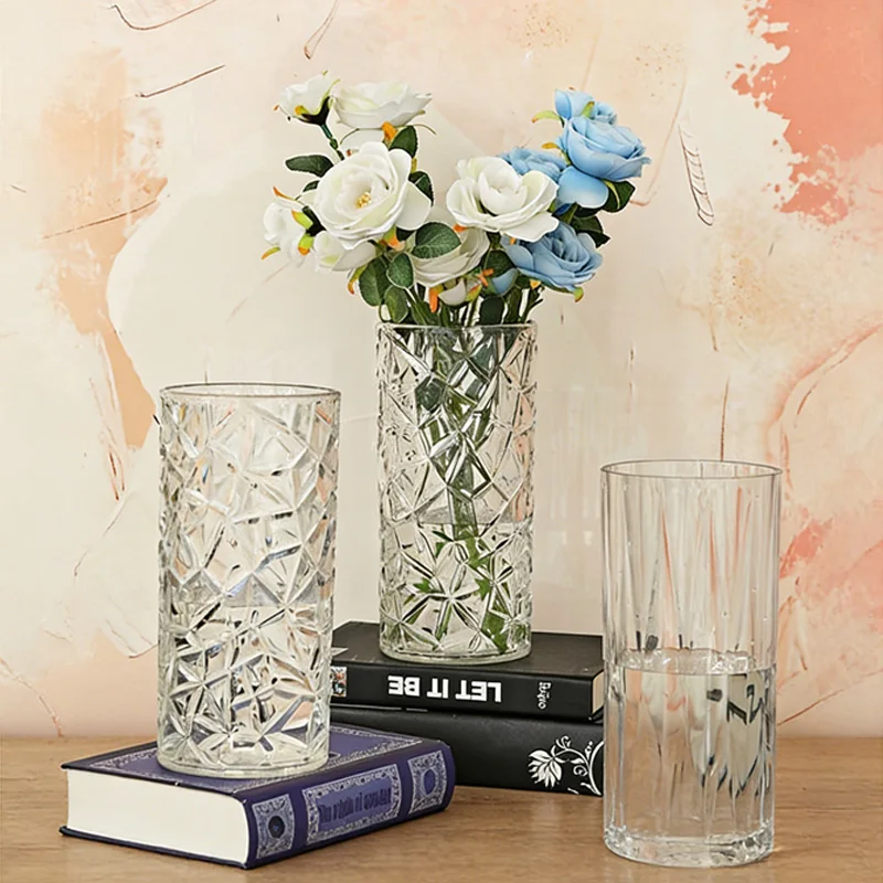 Crystal-Like Acrylic Vase- Elegant Home Decor Vase for Fresh Flower Arrangements & Modern Interior Styling