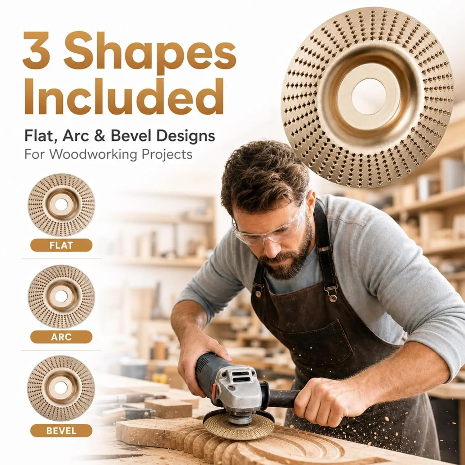 Wheel Versatile Sanding Disc Set Angle Grinder Polishing Pad Woodworking Carving Wheel Polishing Wood Shaping Tool Abrasive Disc