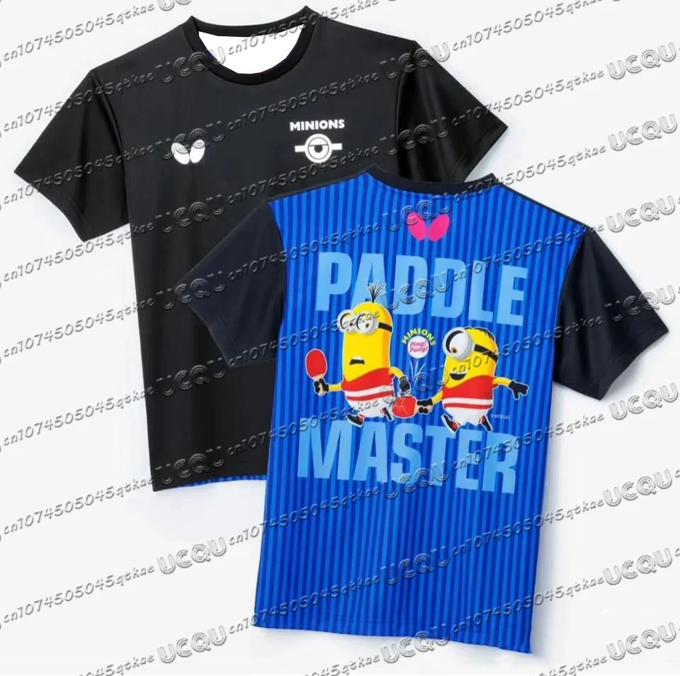 

Summer Minions Butterfly Table Tennis Jersey Men's Women's Short Sleeve T-Shirts 3D Print Streetwear T-shirt Tees Tops Clothing