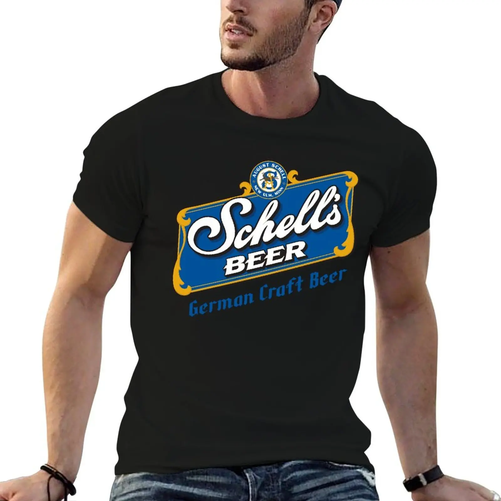 August Schell Brewing Company Grain Belt Beer Stout Lager brewery logo T-Shirt man t shirt designer T-Shirt