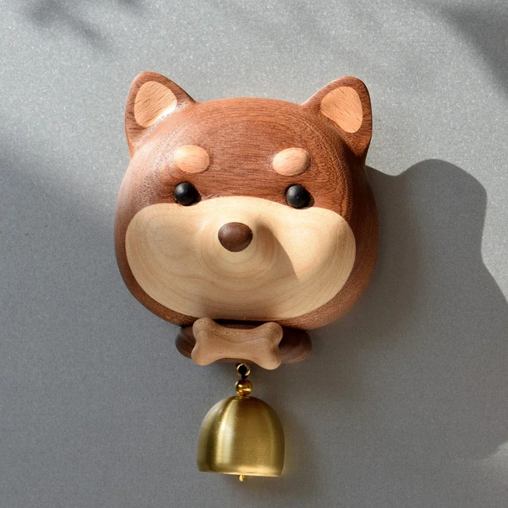 

Creative Entrance Door Bell for Home Creative Cute Dog Wooden Doorbell Wireless Doorbell Housewarming Gift Room Walll Decor