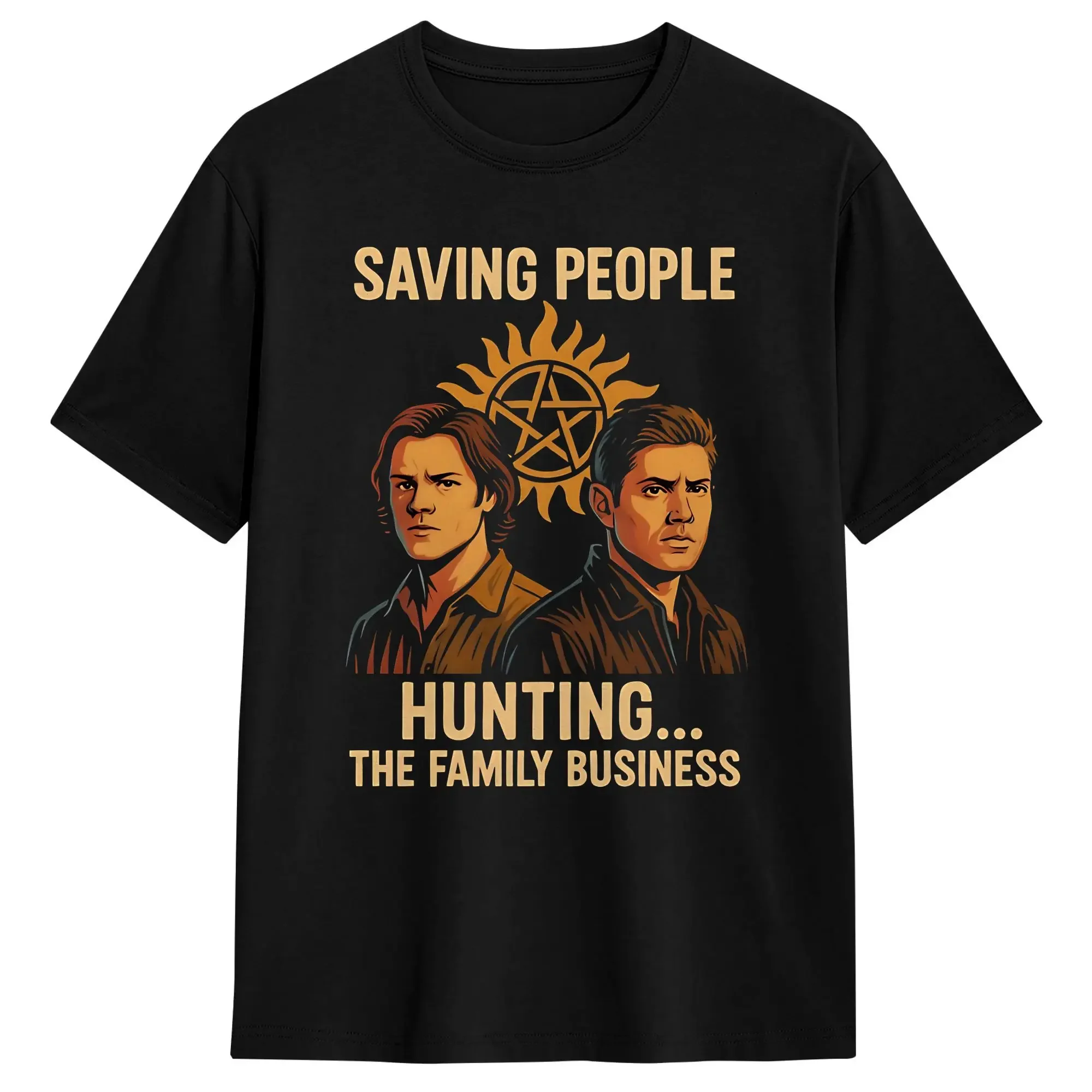 Supernatural Impala Business T-Shirts Men  Creative Cotton Tees O Neck Short Sleeve T Shirts Plus Size Clothing