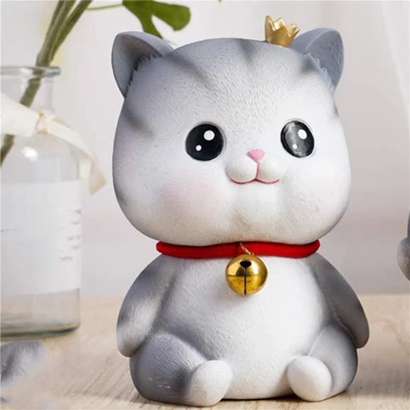 【58% OFF】5X Cute Cat Decorative Saving Bank,Home Decoration Coin Bank Money Piggy Bank Help Form Right Money Habits,Eyes Open