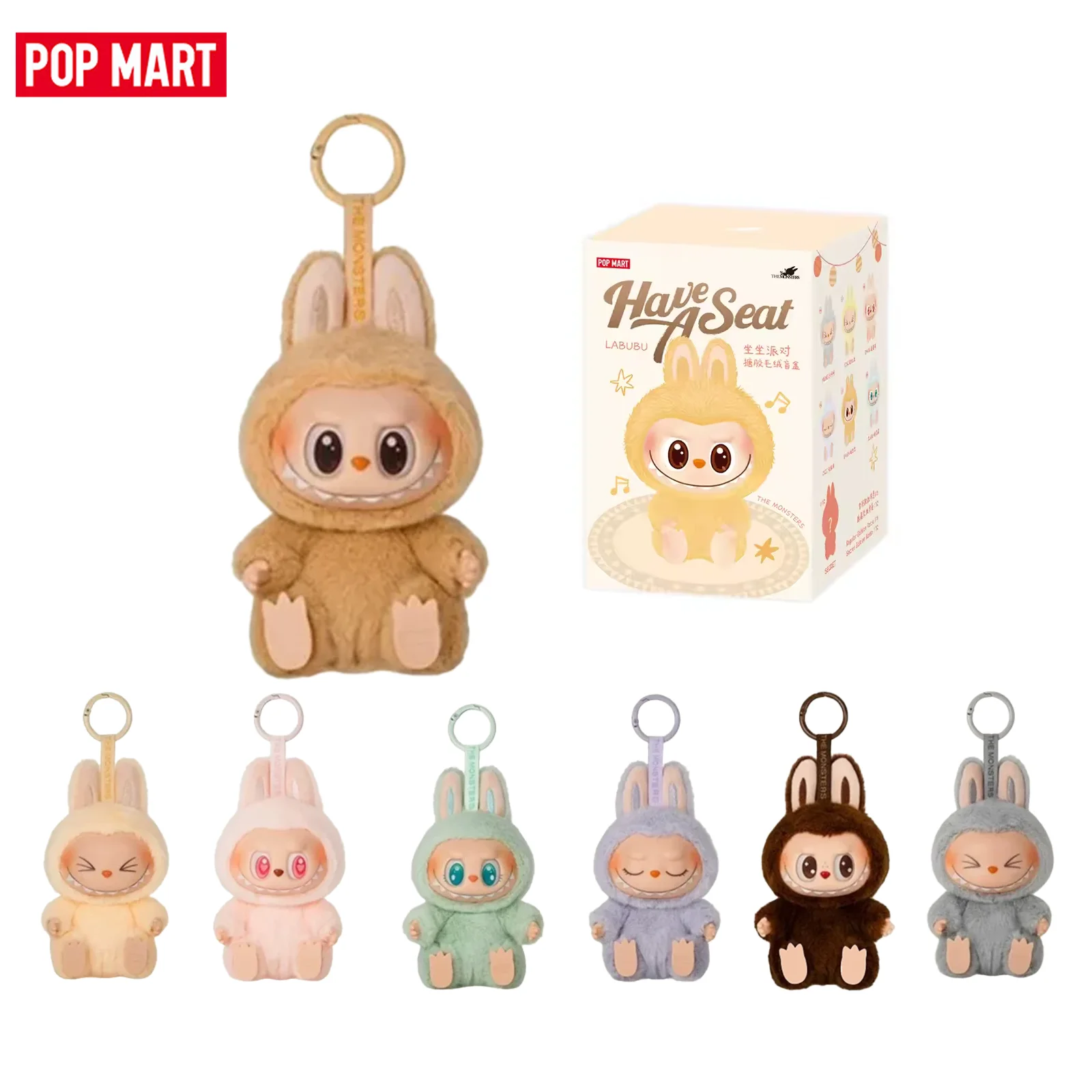 POP MART LABUBU Vinyl Plush Doll Soft Material Cute Design Mini