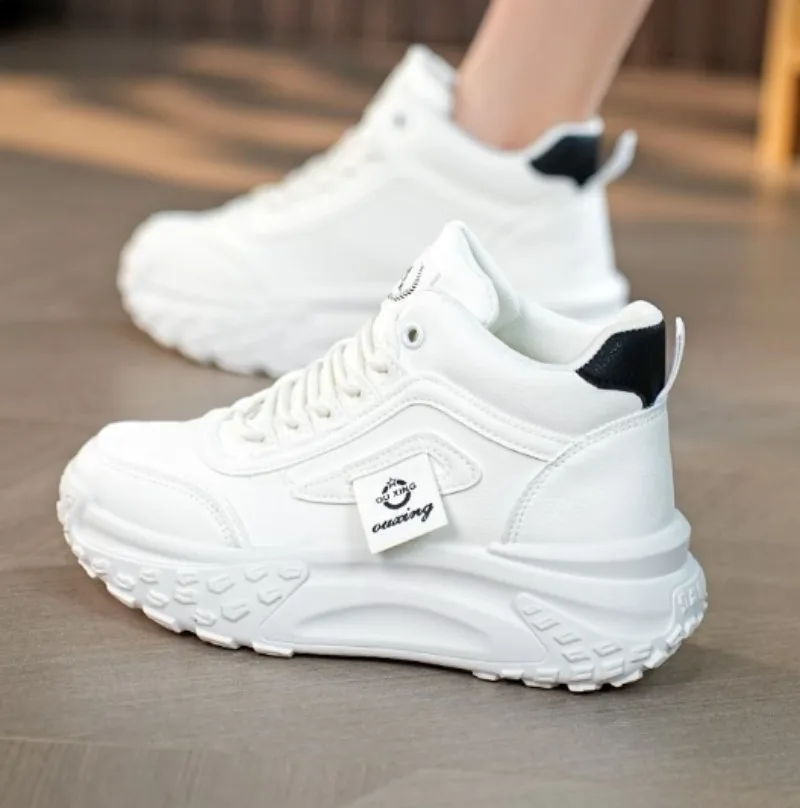 Woman Winter Platform Sneakers with Fur Fashion Warm Sports Safety Shoes Women Comfort Running Thick Sole Skateboard Ankle Boots image 2
