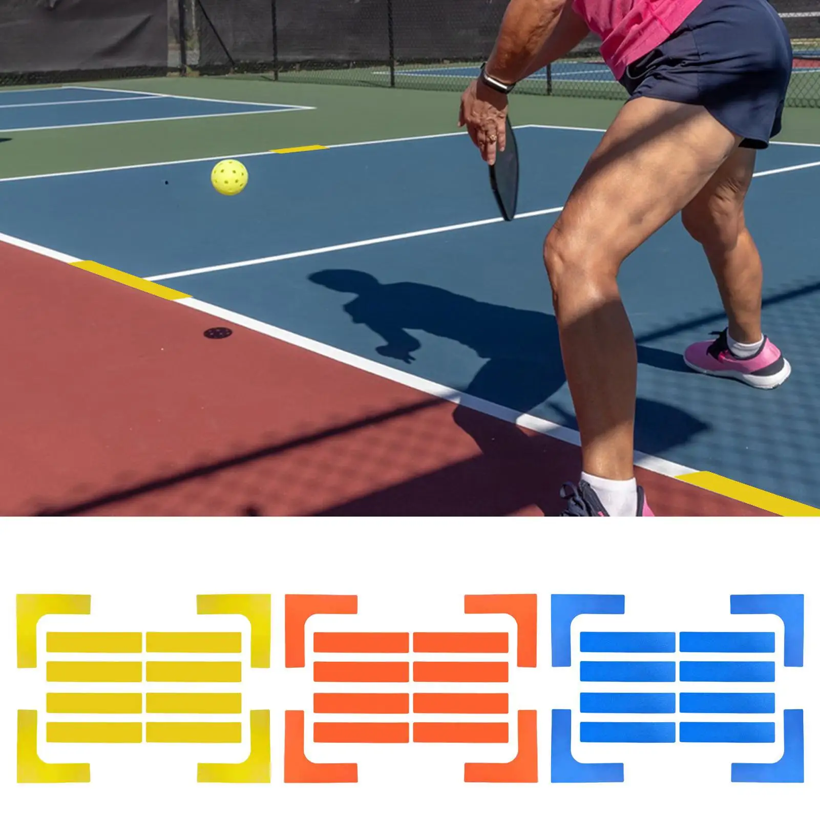 

Комплект маркеров для линии суда, подъездная дорога на открытом воздухе, пиклбол, граничные маркеры для метания суда, противоскользящие маркеры для тенниса, спорта