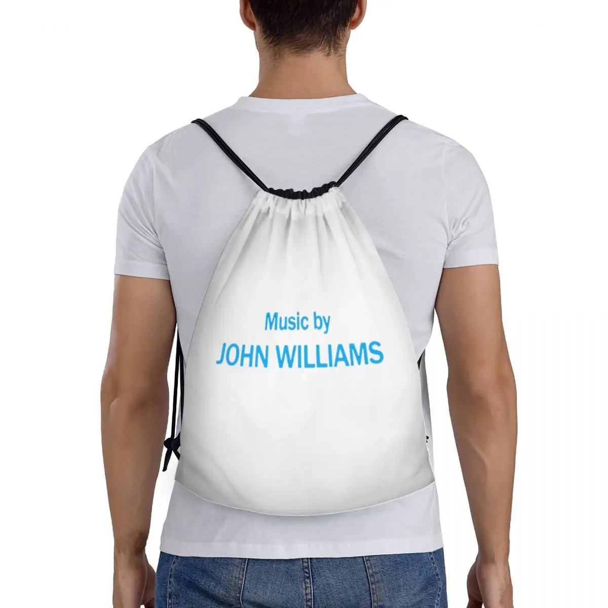 

Music By John Williams Backpacks Portable Drawstring Bags Sundries Bag Book Bags for Man Woman School
