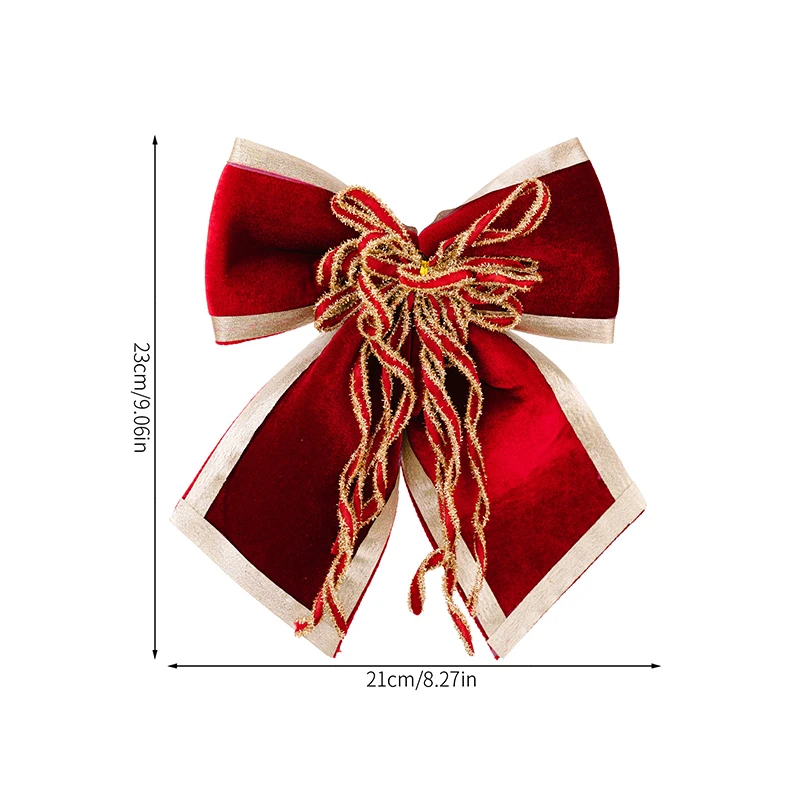 โบว์ประดับพวงหรีดคริสต์มาสสุดหรู - ริบบิ้นตกแต่งขนาดใหญ่สำหรับประดับยอดต้นคริสต์มาส ห่อของขวัญ และตกแต่งบ้านในเทศกาล