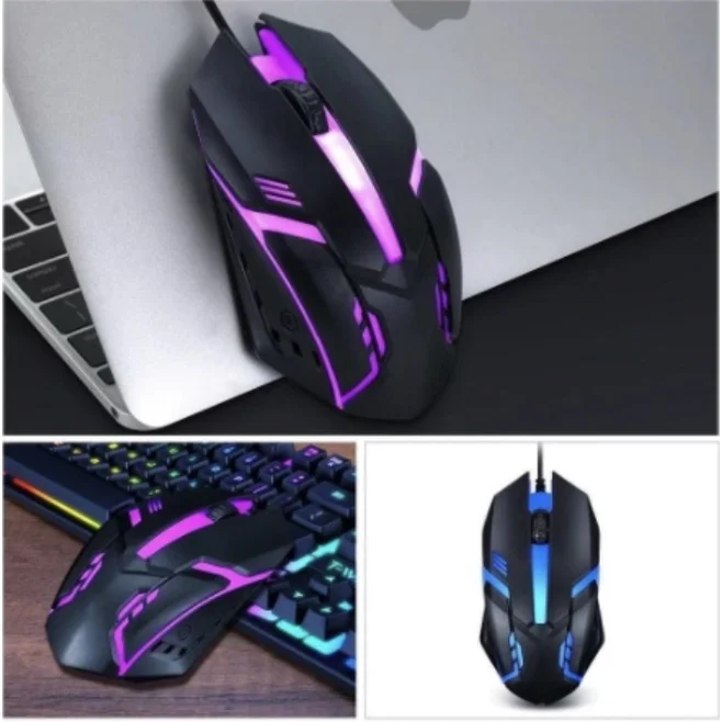 Alfa-usb mouse para gamer, 3200dpi, led rgb, para fio jx-m20