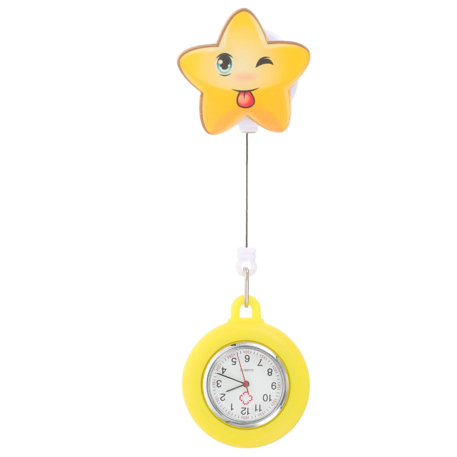 ساعة ممرضة بمشبك من الفولاذ المقاوم للصدأ على الصدر، ساعة جيب للنساء المحترفين الطبية، عملية للاستخدام اليومي معلقة #1