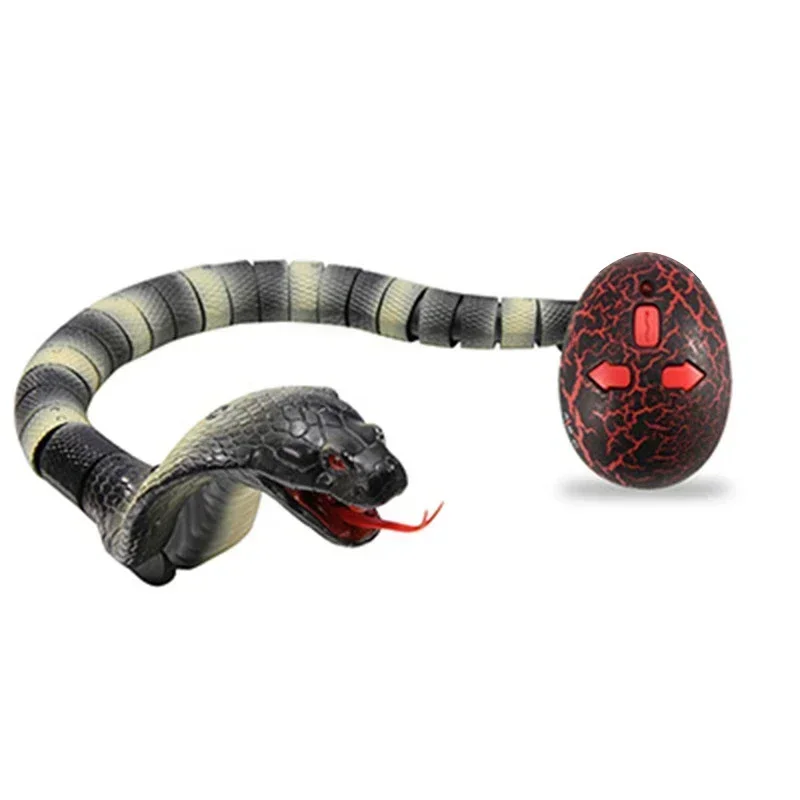 RC Snake Realistic Snake Toys Infrared Receiver Electric Simulated Animal Cobra Viper Toy Joke Trick Mischief For Kids Halloween