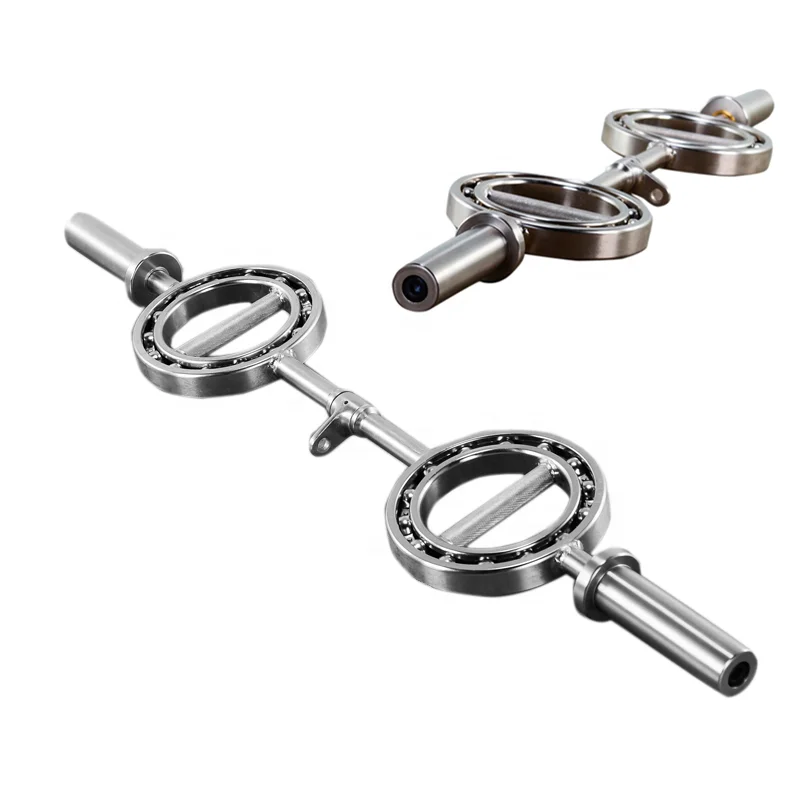 Gym Fitness 360 Degree Rotation Curl Bar, Eye-Shaped Barbell Bar for Bicep Tricep Workouts, Home Gym Equipment
