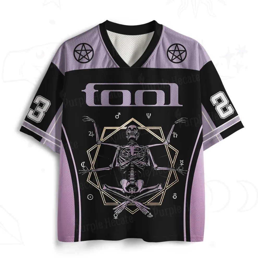 TooL Skeleton Soul Meditation Mesh Jersey Breathable V-Neck T-Shirt Suitable for Men Women and Children Family ExerciseT-Shirts