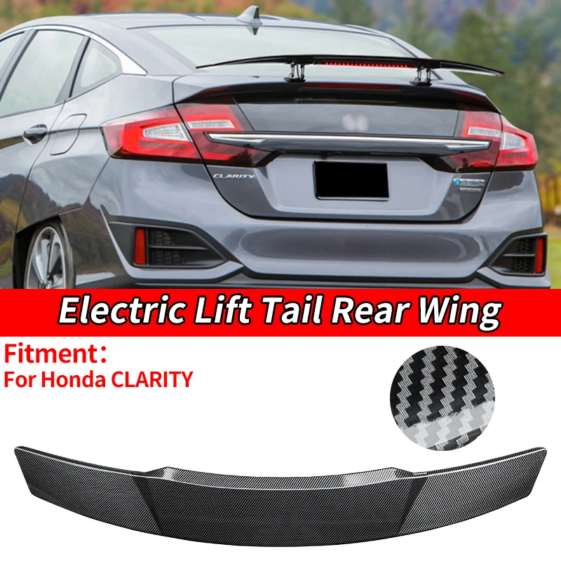 

Car Electric Rear Spoiler Wing Trunk Tail Remote Control Modification Accessorie Carbon Fiber Look For Honda Clarity