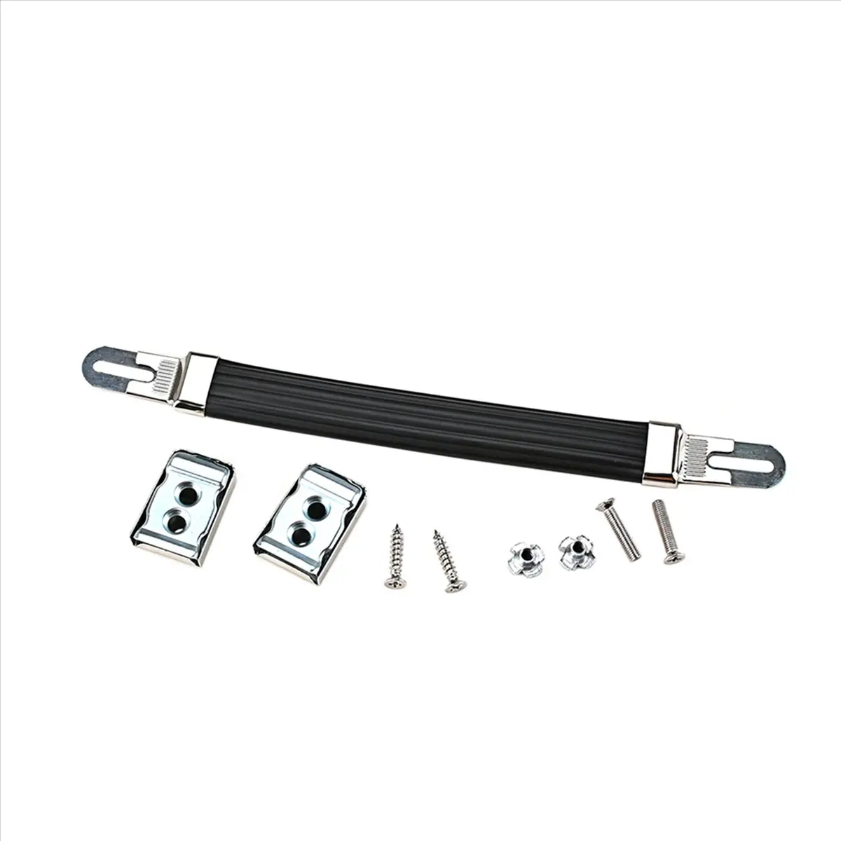 TUREBG 2X Guitar Tube Amplifier Cabinet Handle with Silver Plated End Caps Speaker Cabinet Amp Strap Handle