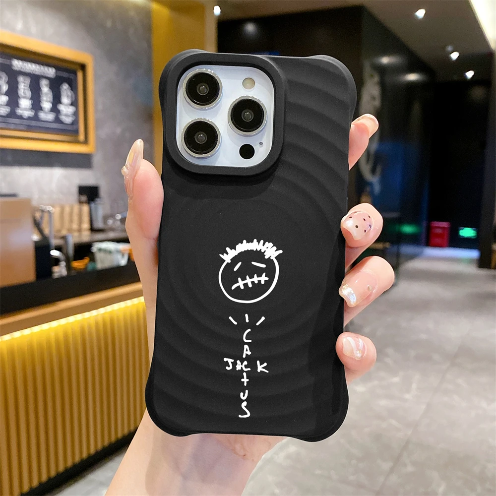 Luxury Travis Cactusjack Liquid silicone Magnetic for Magsafe wireless charge case for iPhone 15 14 13 12 11 14 Pro Max Cover