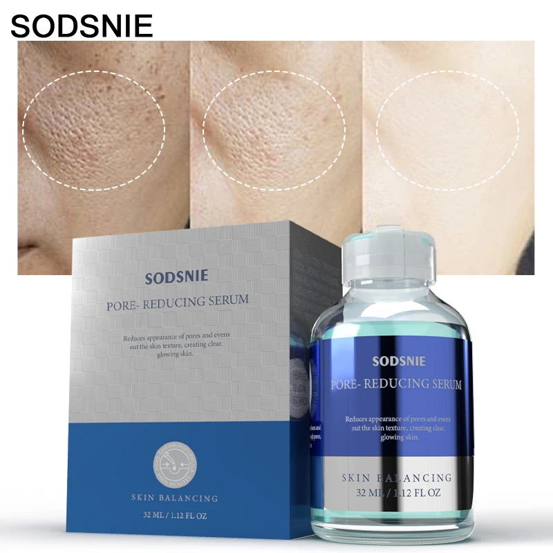 Pore Reduction Serum Repair Moisturize Shrink Pores Tighten Anti-Aging Whitening Anti-Peeling Anti-Drying Beauty Skin Care 32ml