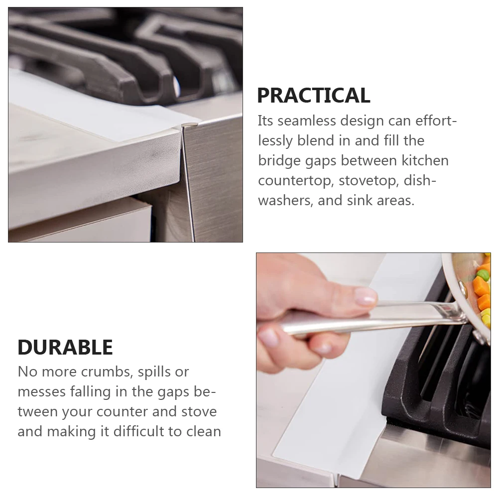 

Kitchen Protective Cover Silicone Stove Gap Shield Hidden Oven Side Guard Countertop Crack Seal Non-Slip Seamless for Home