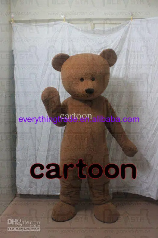 New Adult Hot Sale Foam Cute Bear Cartoon Mascot Costume Plush Christmas Fancy Dress Halloween Mascot Costume