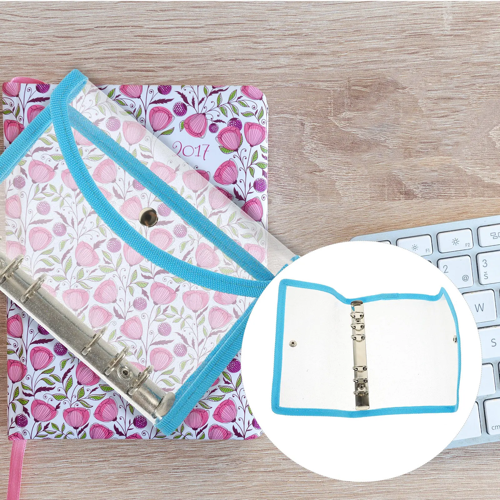 PVC Notebook Cover Exquisitely Crafted Buckle Design Secure Storage Plastic Binder Shell for Middle School Aesthetic Binders