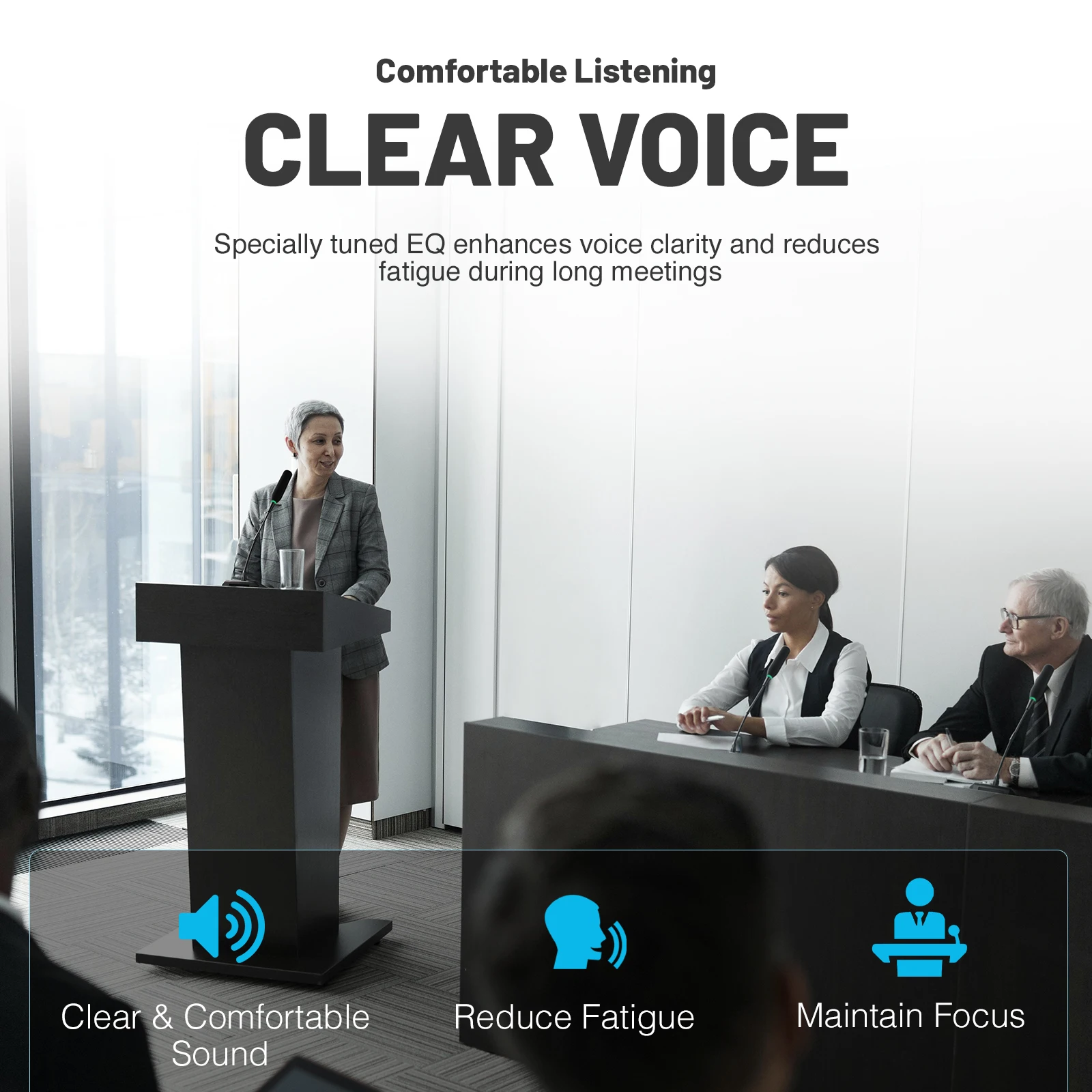 Беспроводная конференц-микрофонная система Phenyx Pro PTC-4, частоты 4x50 UHF, автоматическое сканирование, 4 микрофона на гибкой стойке