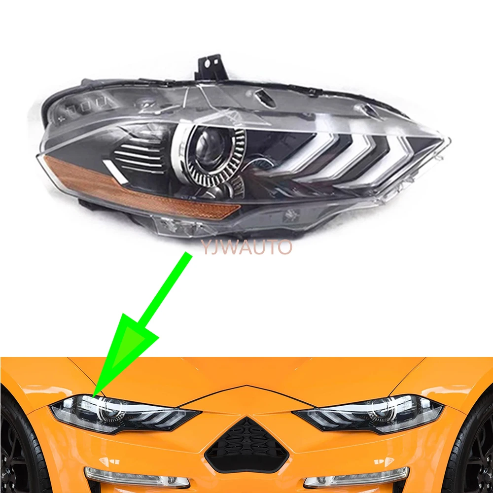 

For Ford Mustang 2018 2019 Headlights Car Headlamp Assembly Replacement Front Lamp Whole Auto Light Assembly