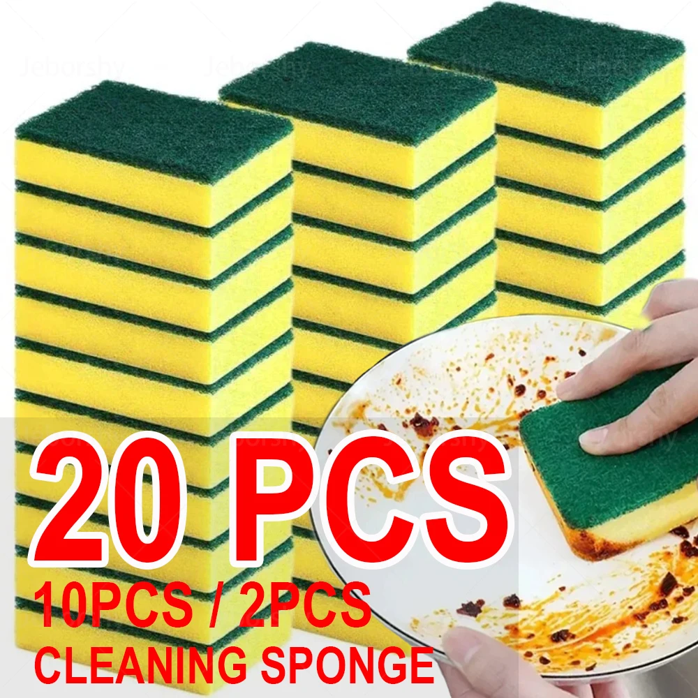 2 Stück/10 Stück/20 Stück Küchen-Spülschwamm Saugfähiger Reinigungsschwamm für Töpfe Rostentferner Scheuerschwamm Reinigungsset