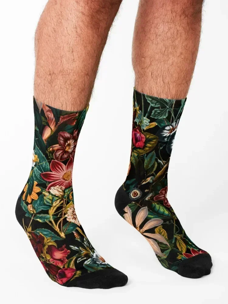 جوارب NIGHT-GARDEN-XXIV من القطن للجولف مضادة للانزلاق لكرة القدم للرجال والنساء